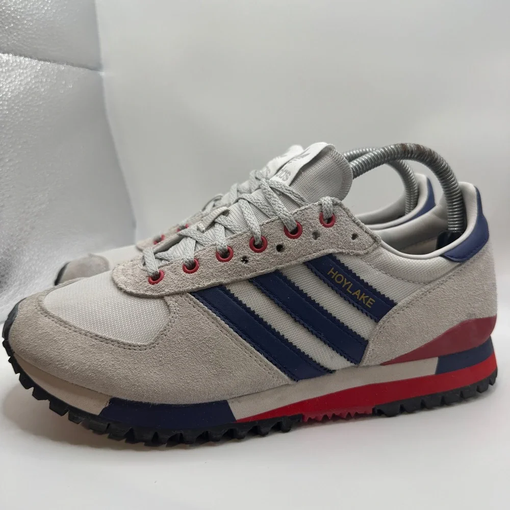 Adidas Spezial Hoylake Size 7.5 Grey Navy Red Suede Mens Sneakers H03884